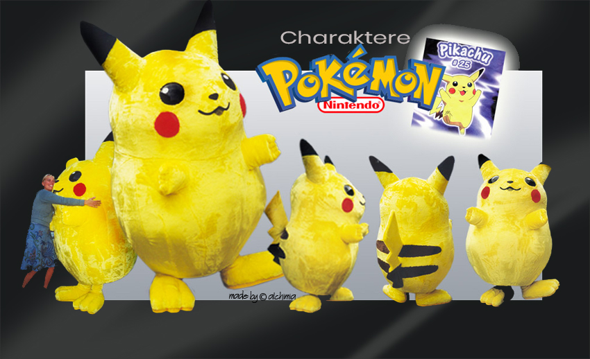 Nintendo Pokemon Pikachu alchimia Kostüm und Grossfiguren Herstellung
