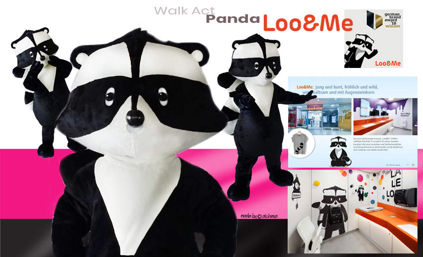 Loo&me Maskottchen Panda Kostüm