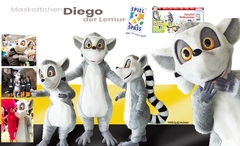 Spiel&Spass Maskottchen Diego der Lemur
