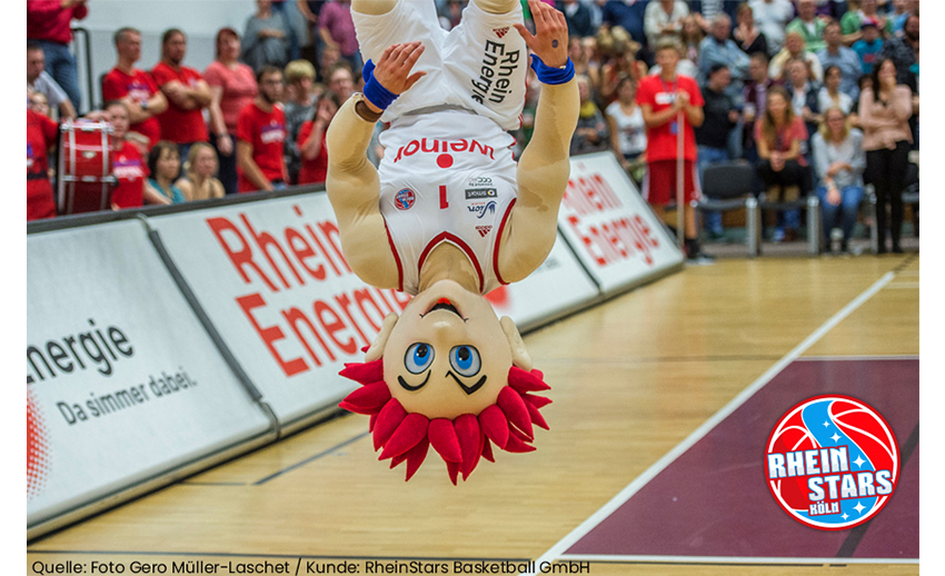 Rhein Stars Basketball Maskottchen Jeck